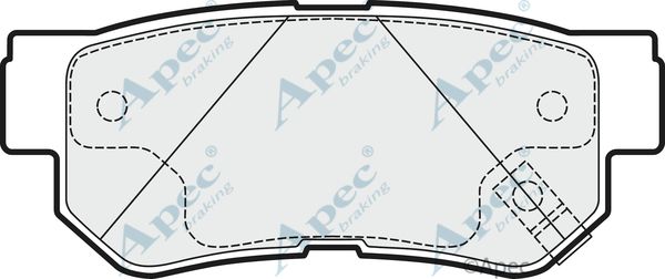 APEC BRAKING Комплект тормозных колодок, дисковый тормоз PAD1528